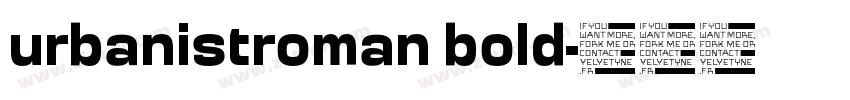 urbanistroman bold字体转换